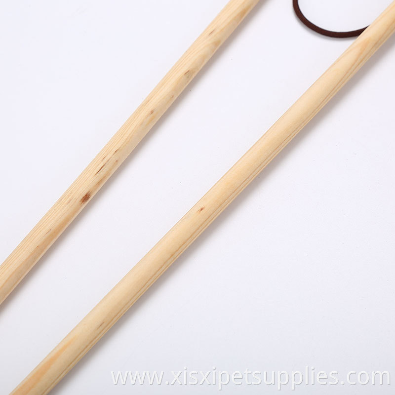 Newstyle Ball Pole Cats Rods Plaything Fish and Mouse Wooden with Feather for Cats Cat Teaser Interactive Toys Pet Toys Opp Bag